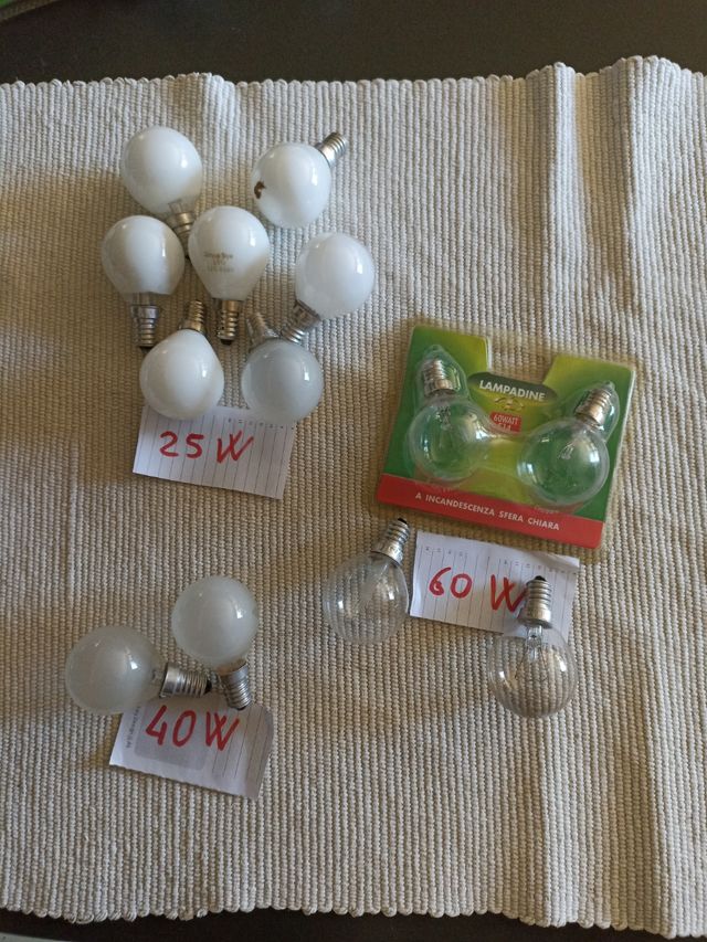 Lampadine a incandescenza sfera E14