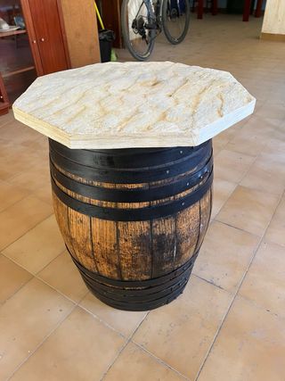 Barrica mesa rustica altura 63cm