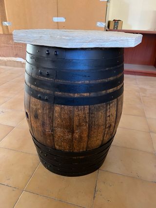 Barrica mesa rustica altura 63cm