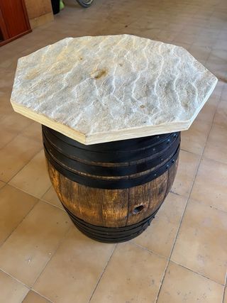 Barrica mesa rustica altura 63cm