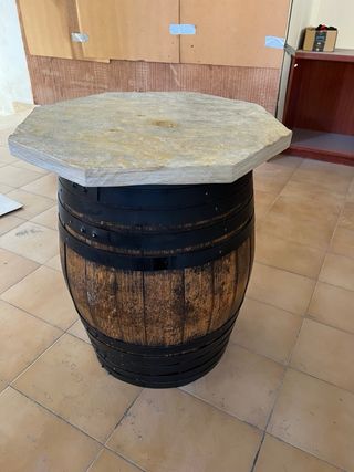Barrica mesa rustica altura 63cm