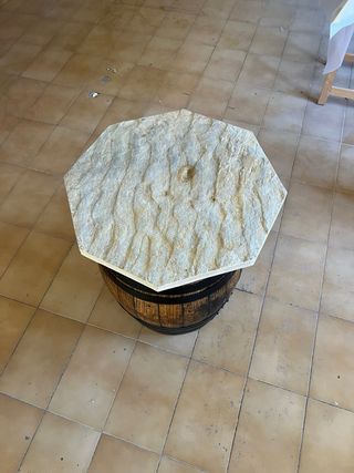 Barrica mesa rustica altura 63cm