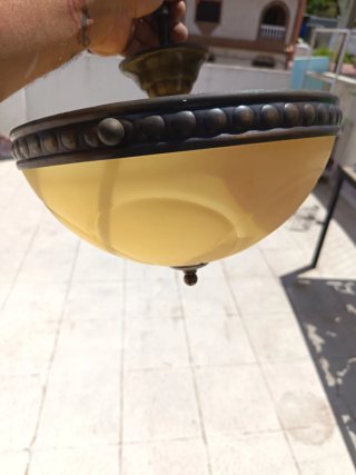 Lámpara techo más lámpara mesa