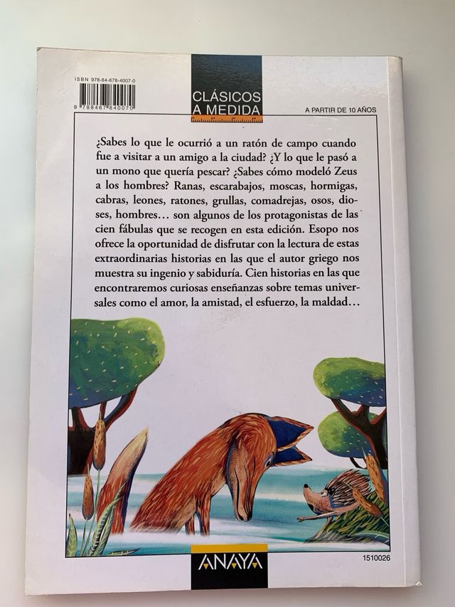 Libro Fábulas de Esopo Anaya