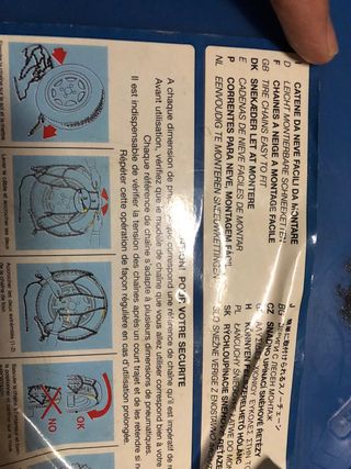 catene per auto - nuove, mai usate, sigillate