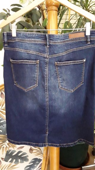 Falda midi denim cortefiel talla M 38