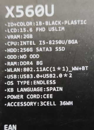 Portátil ASUS como nuevo