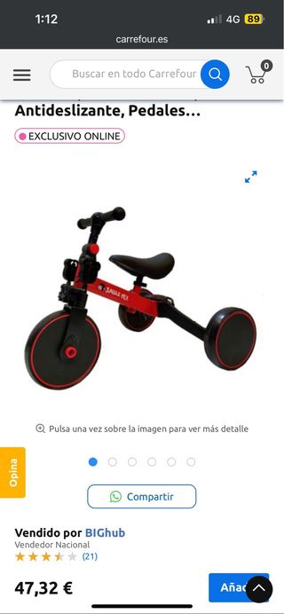 Bici Triciclo Infantil