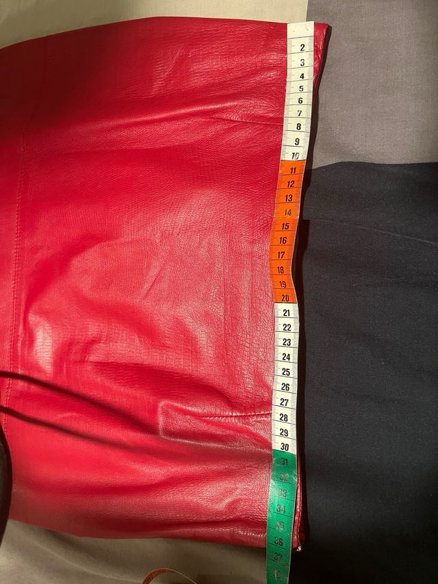 Gonna pelle rossa Klandestine taglia 42