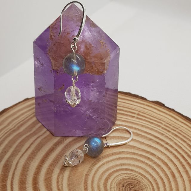 Orecchini 925 argento con pietre natural