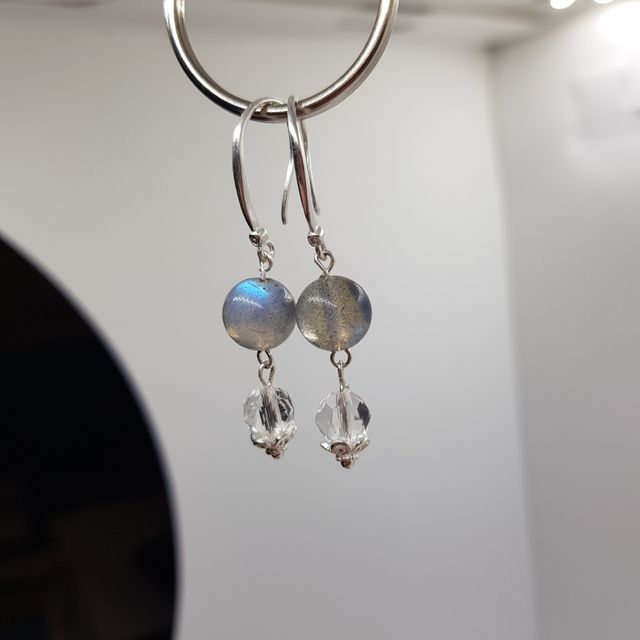 Orecchini 925 argento con pietre natural