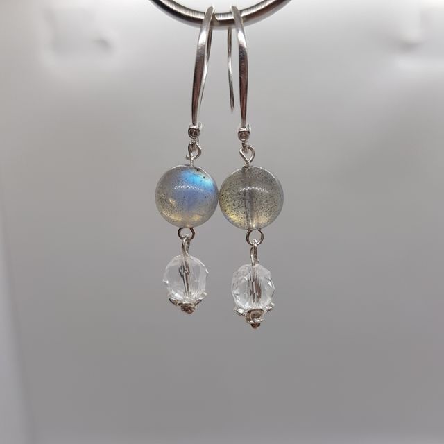 Orecchini 925 argento con pietre natural