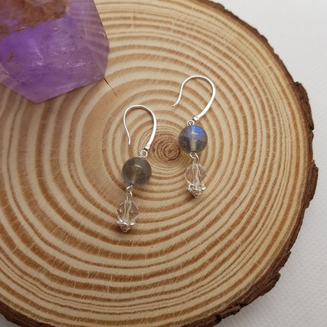 Orecchini 925 argento con pietre natural