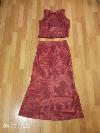 Conjunto falda y corpiño