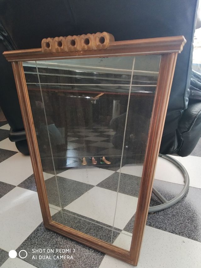 Espejo, Madera, Vintage.