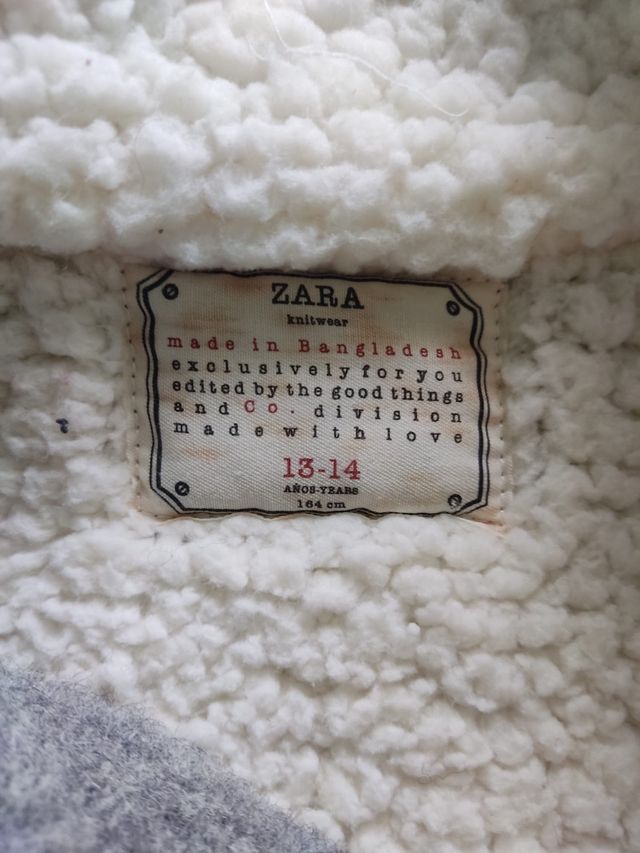 Chaquetón gris Zara