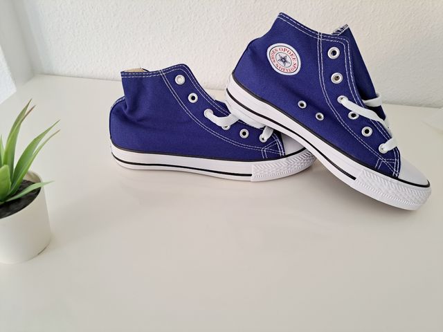 Zapatillas tipo bota talla 38 azul