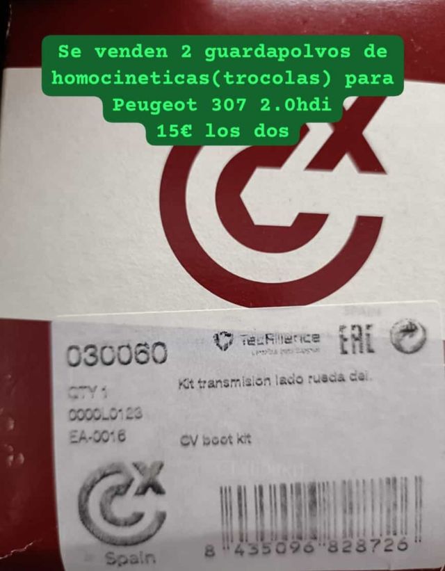 Guardapolvos homocineticas Peugeot 307