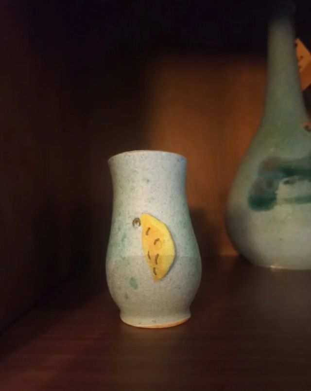 Botella y 6 chupitos de cerámica