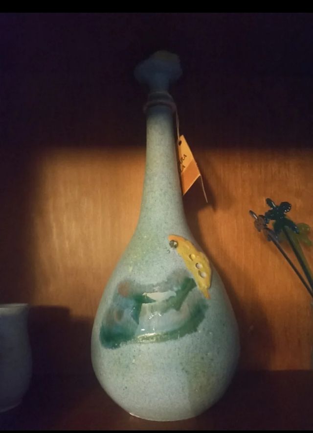 Botella y 6 chupitos de cerámica