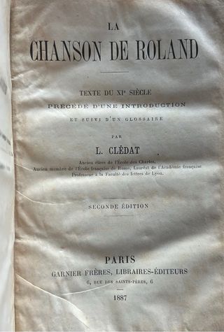 La chanson de Roland 1887