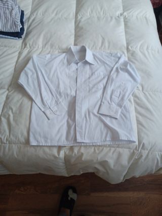 Camisa vestir comunión blana 8 9 años