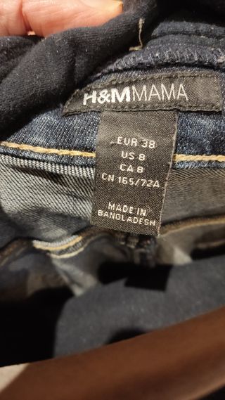 Vaquero premamá acampanado T. 38