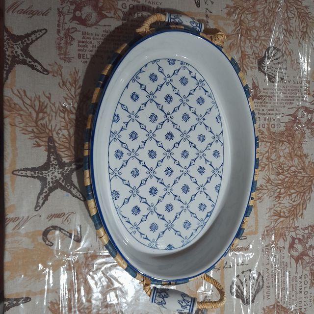 Pirofila da portata decorata