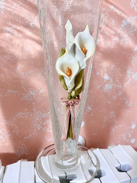 Copia Vasi Portafiori in vetro a forma di Calla