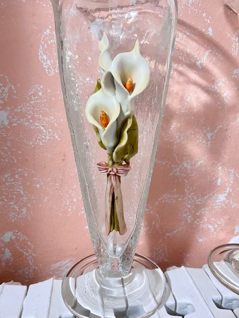 Copia Vasi Portafiori in vetro a forma di Calla