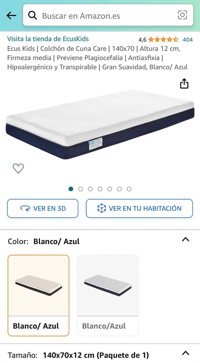 EL MEJOR COLCHON DEL MERCADO Ecus kids 140 x 70 cm