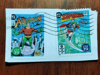 Lote sellos superhéroes USA