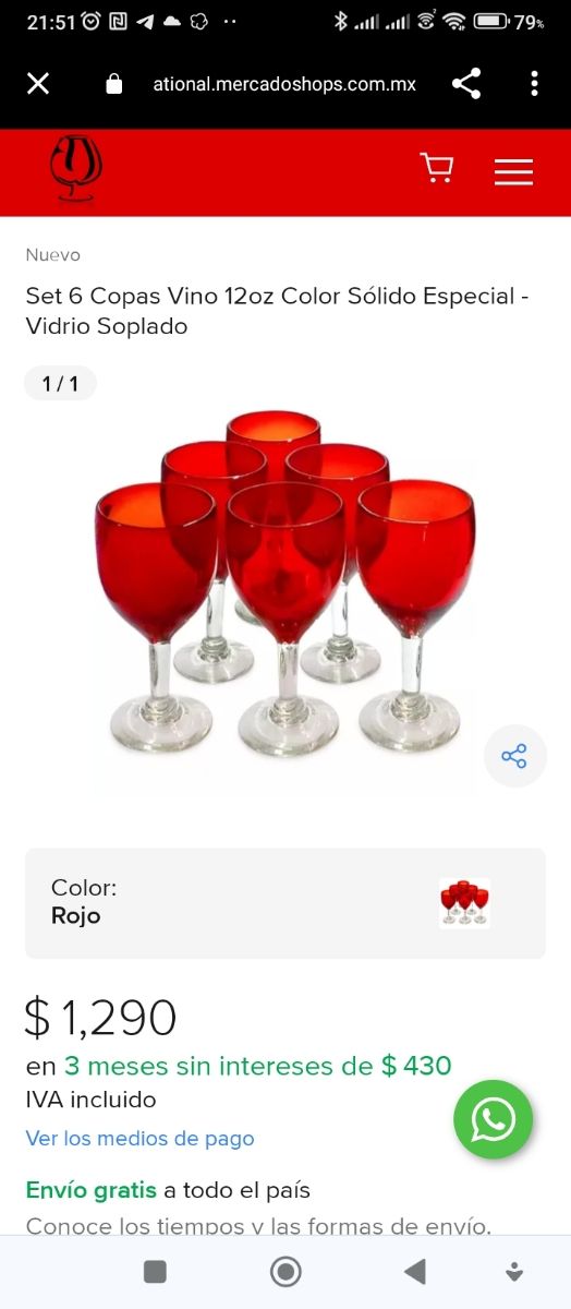 Juego 6 copas vintage