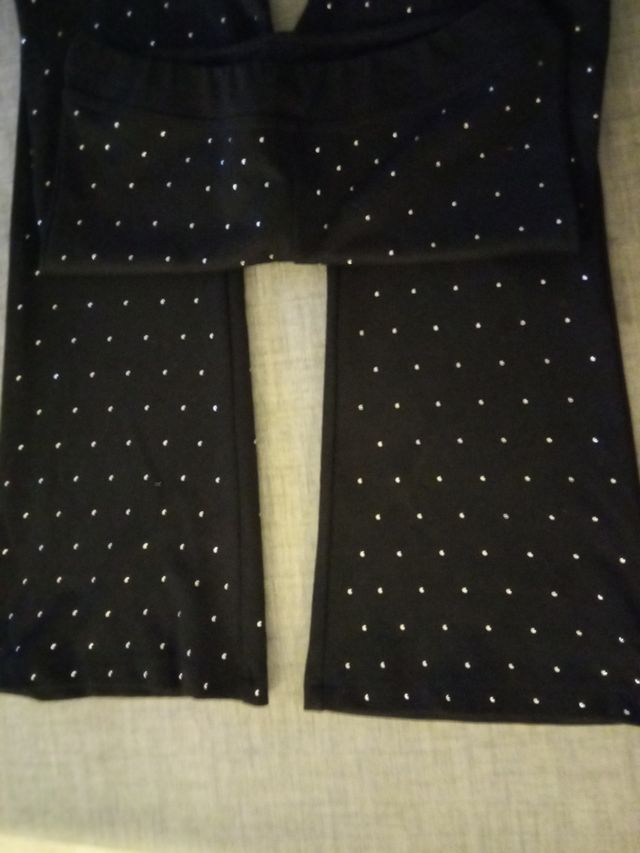 Leggins acampanados con brillantitos