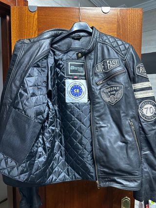 chaqueta piel moto BSTAR, sin estrenar