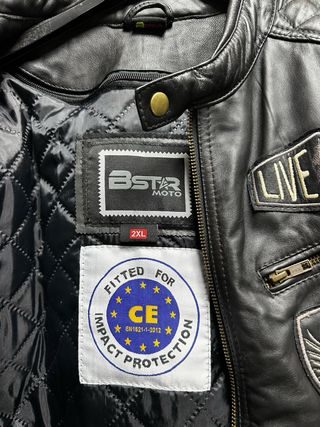 chaqueta piel moto BSTAR, sin estrenar