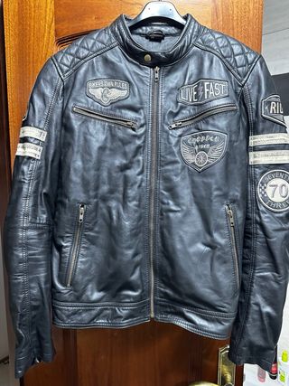 chaqueta piel moto BSTAR, sin estrenar