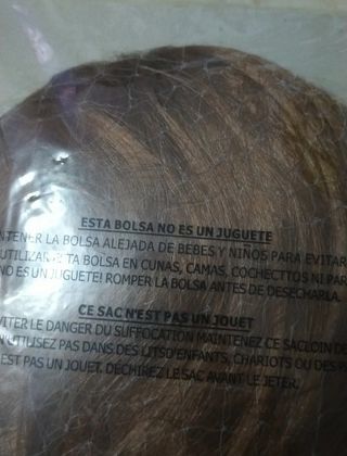 DISFRAZ PELUCA MUJER BEAUTY COBRIZO. NUEVA