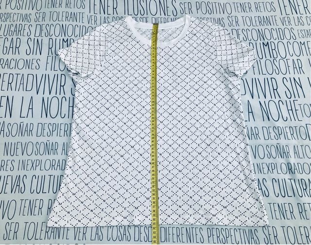 Camiseta Blanca Talla 38 M Letras Feminine Negras