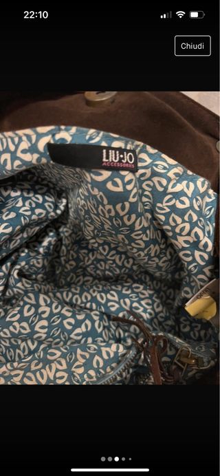 Borsa liujo a spalla scamosciata marrone