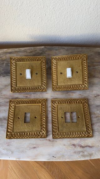 Embellecedor para interruptores de bronce (14 u)