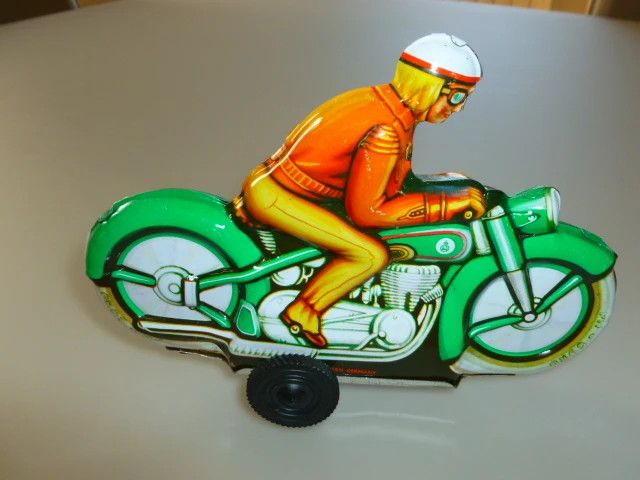moto di latta tedesca a frizione anni 50