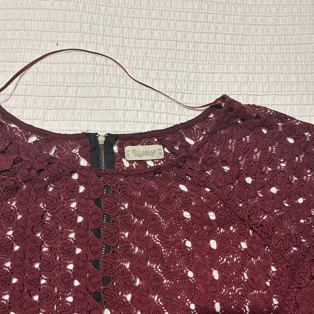 blusa encaje manga 3/4