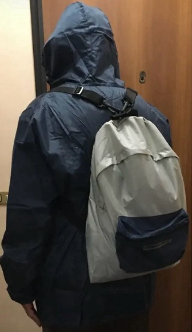 Zaino e impermeabile  nuovo unisex