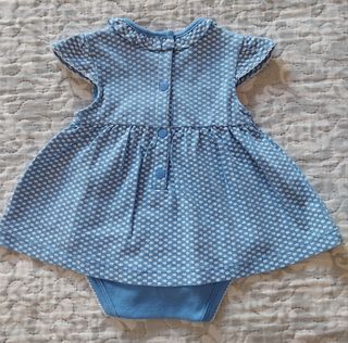 Vestido body de bebe niña o reborns 2 en 1