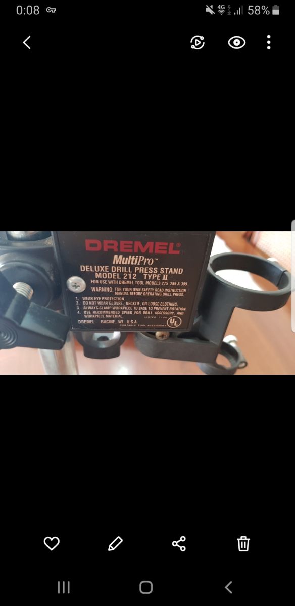 SOPORTE TALADRO DREMEL 212