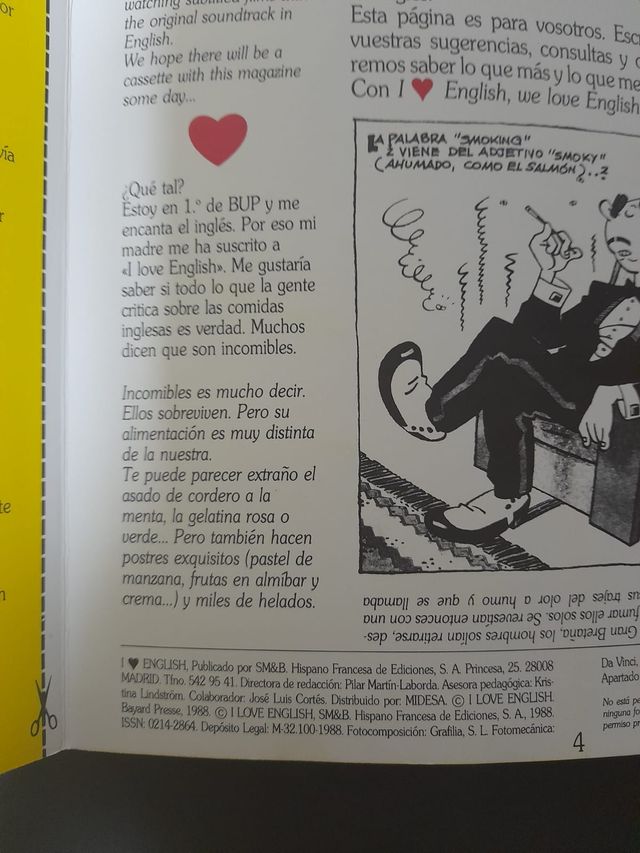 Lote I love english revistas ingles 1988 juvenil