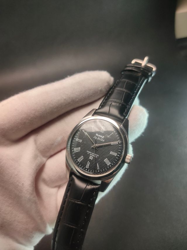 Reloj Vintage HMT Jubilee a cuerda hombre negro