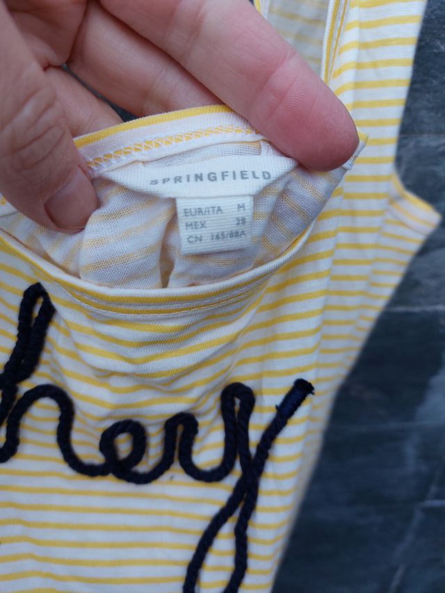 Camiseta chica tirantes Soringfield. Nueva.