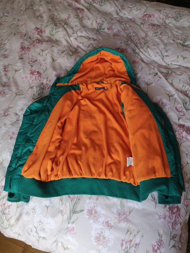 Piumino bambino taglia 12 verde salmone